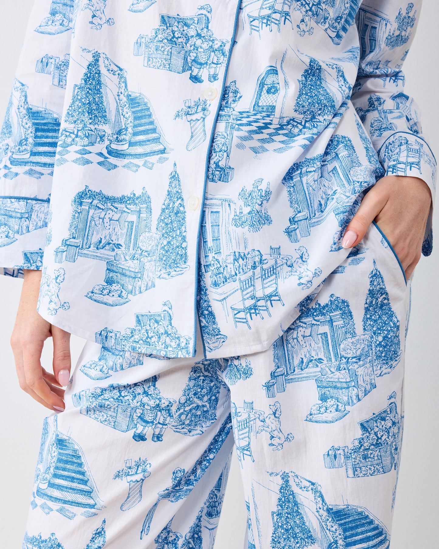Hollywood Holiday - Long PJ Set - Snow Cloud - Printfresh