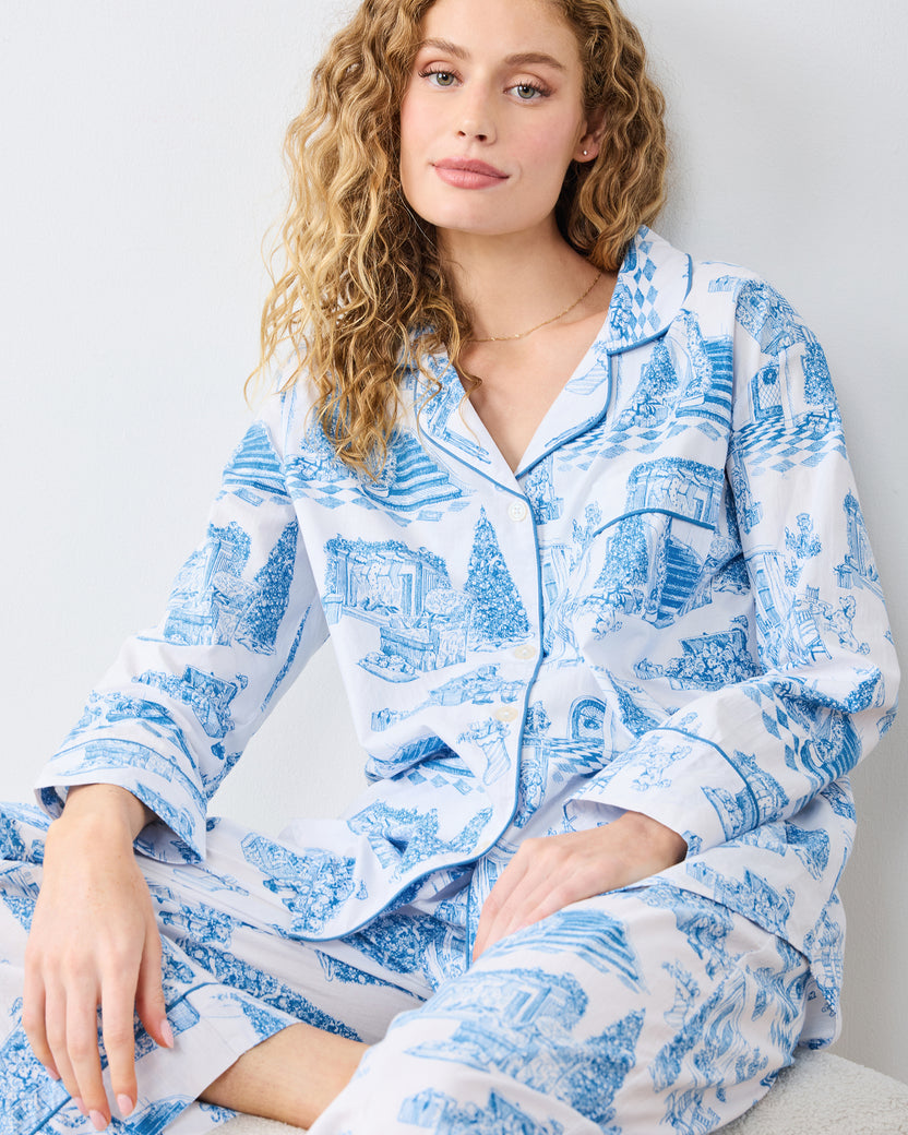 Hollywood Holiday - Long PJ Set - Snow Cloud - Printfresh