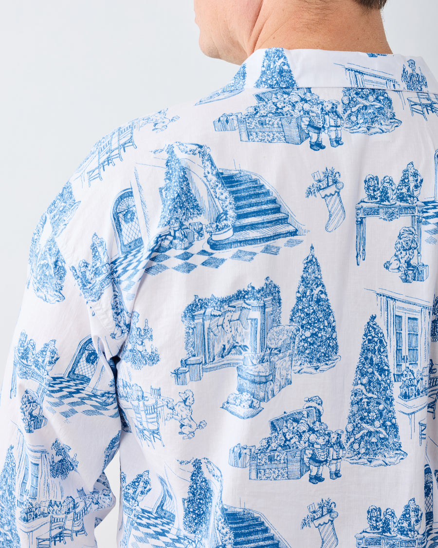 Hollywood Holiday - Men's Long PJ Set - Snow Cloud - Printfresh