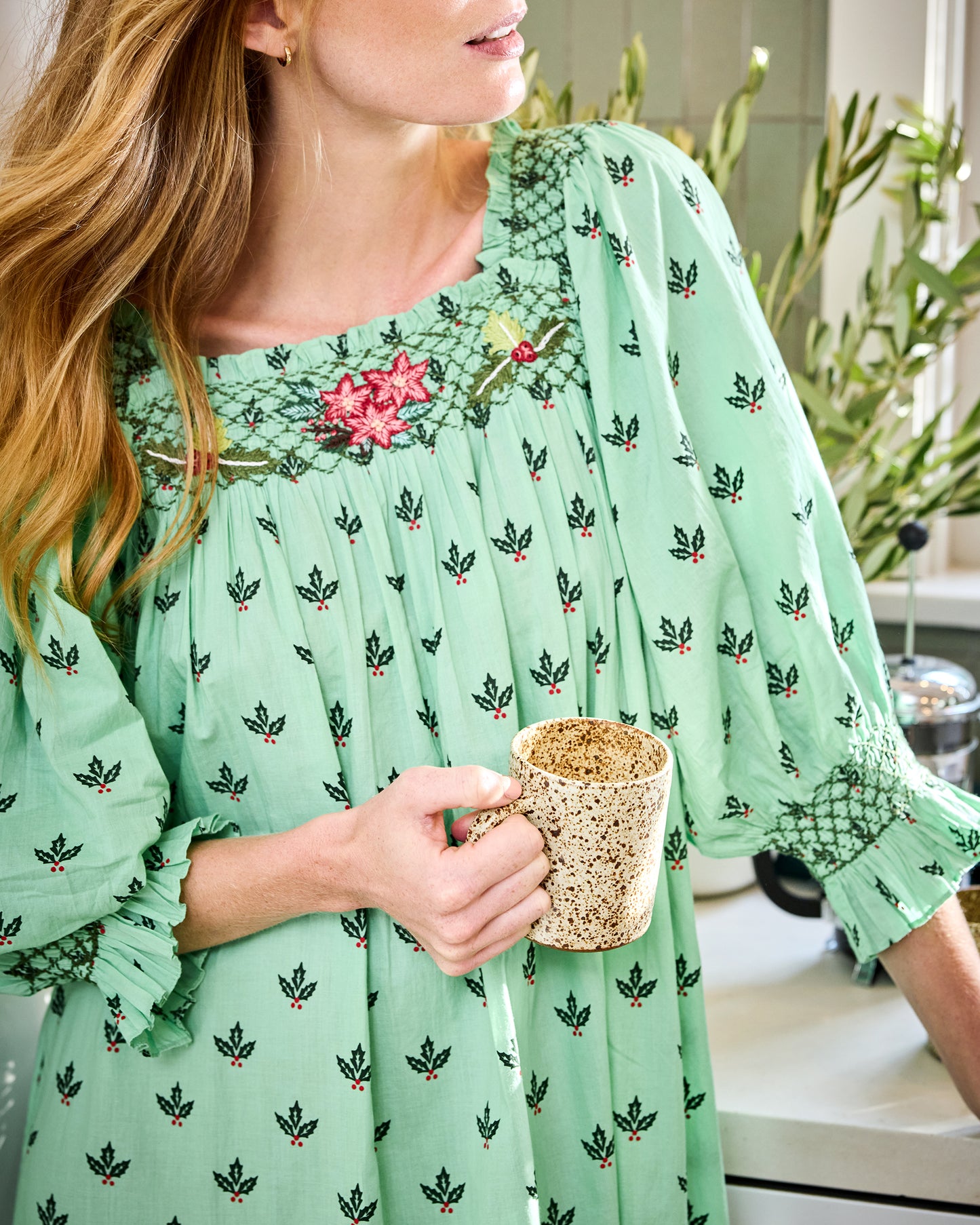 Holly Berry - Parker Nightgown - Sage - Printfresh