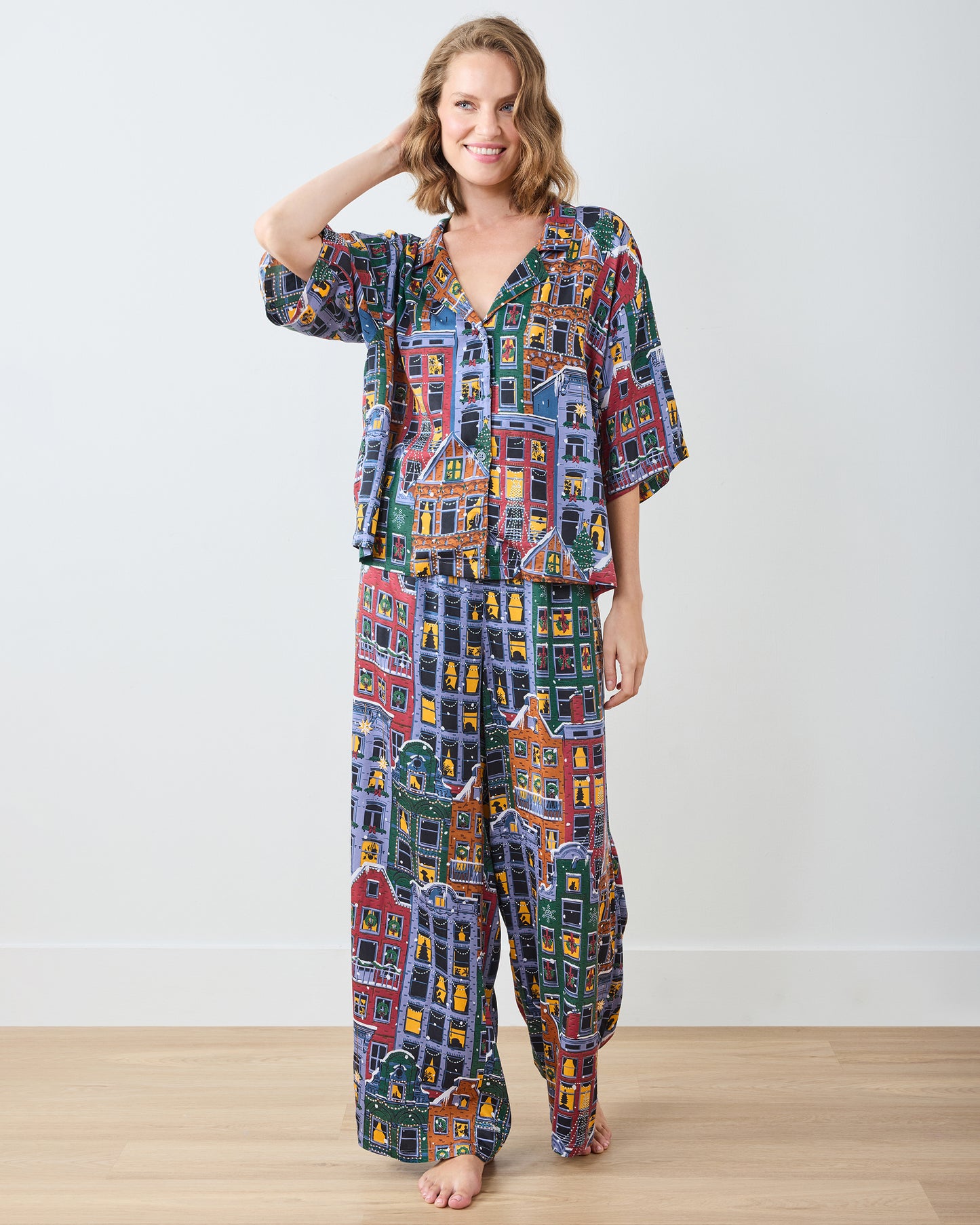 Manhattan Christmas - Eco Satin Wildest Dreams Set - Cozy Brownstone