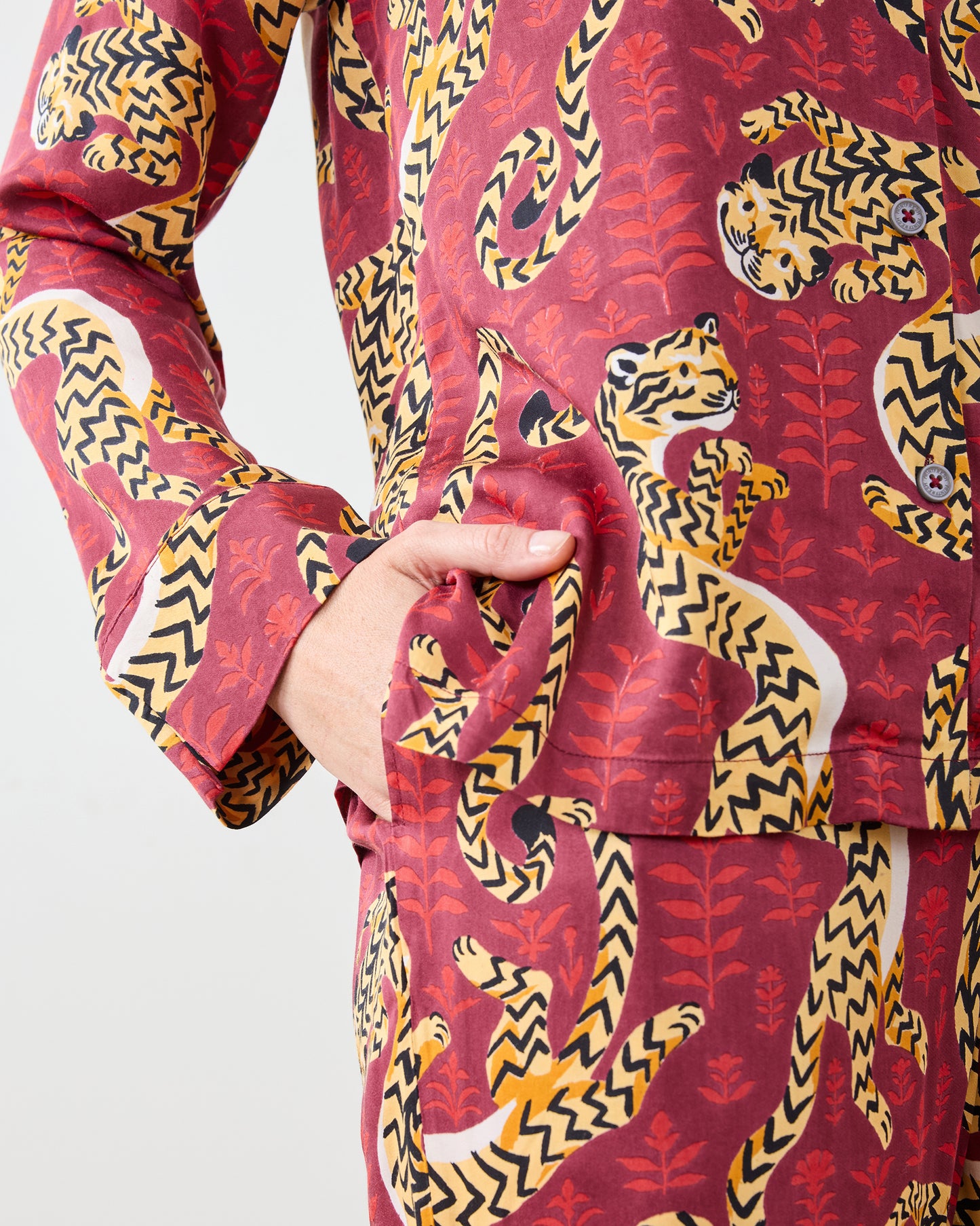 Twisted Tiger - Eco Satin Chelsea Set - Merlot - Printfresh