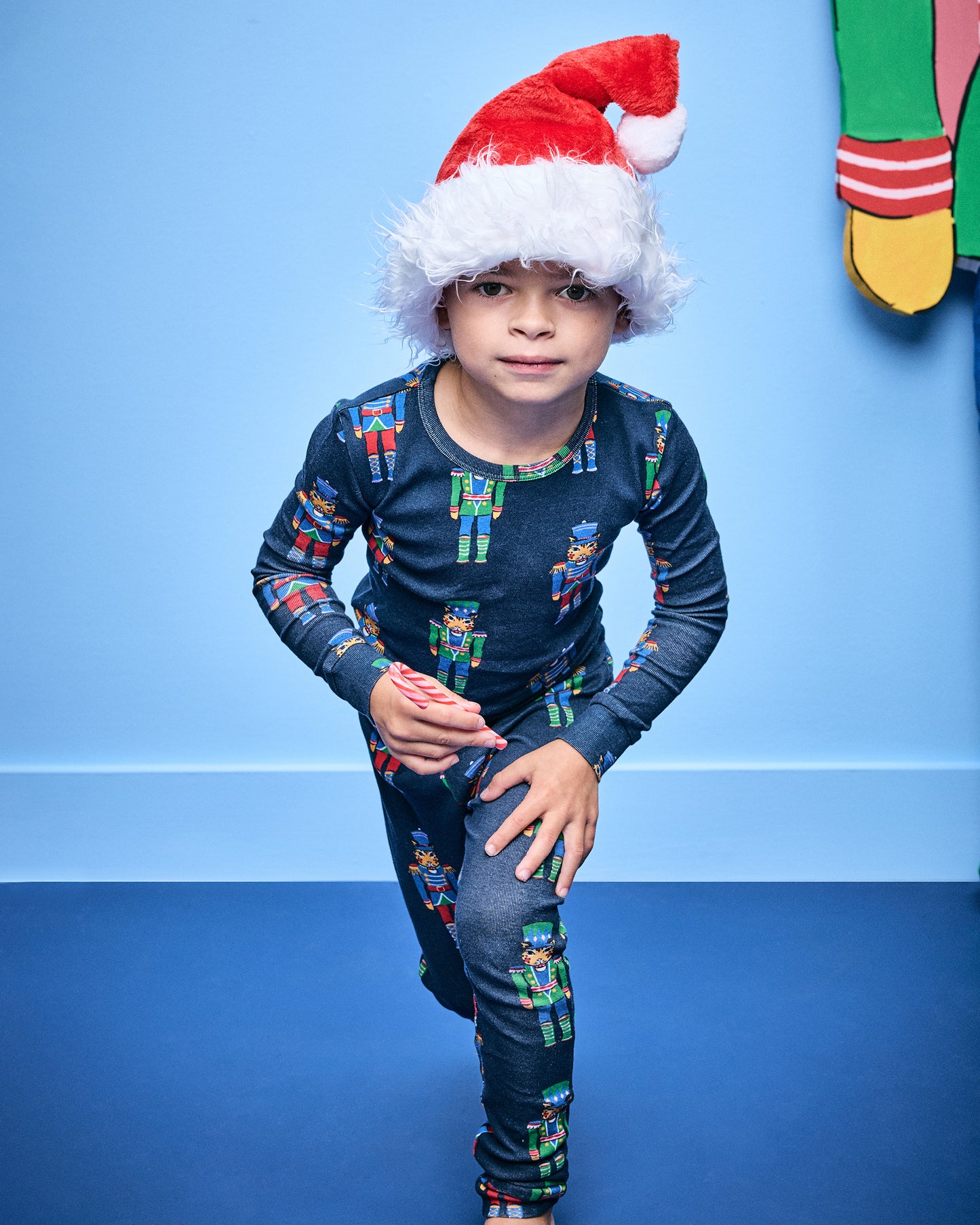 Leopard Nutcrackers - Kids Snug Fit PJ Set - Navy - Printfresh