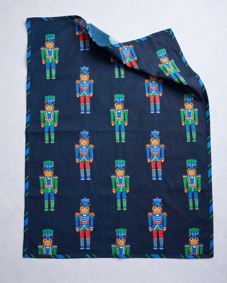Leopard Nutcrackers - Tea Towel Set of 2 - Navy - Printfresh