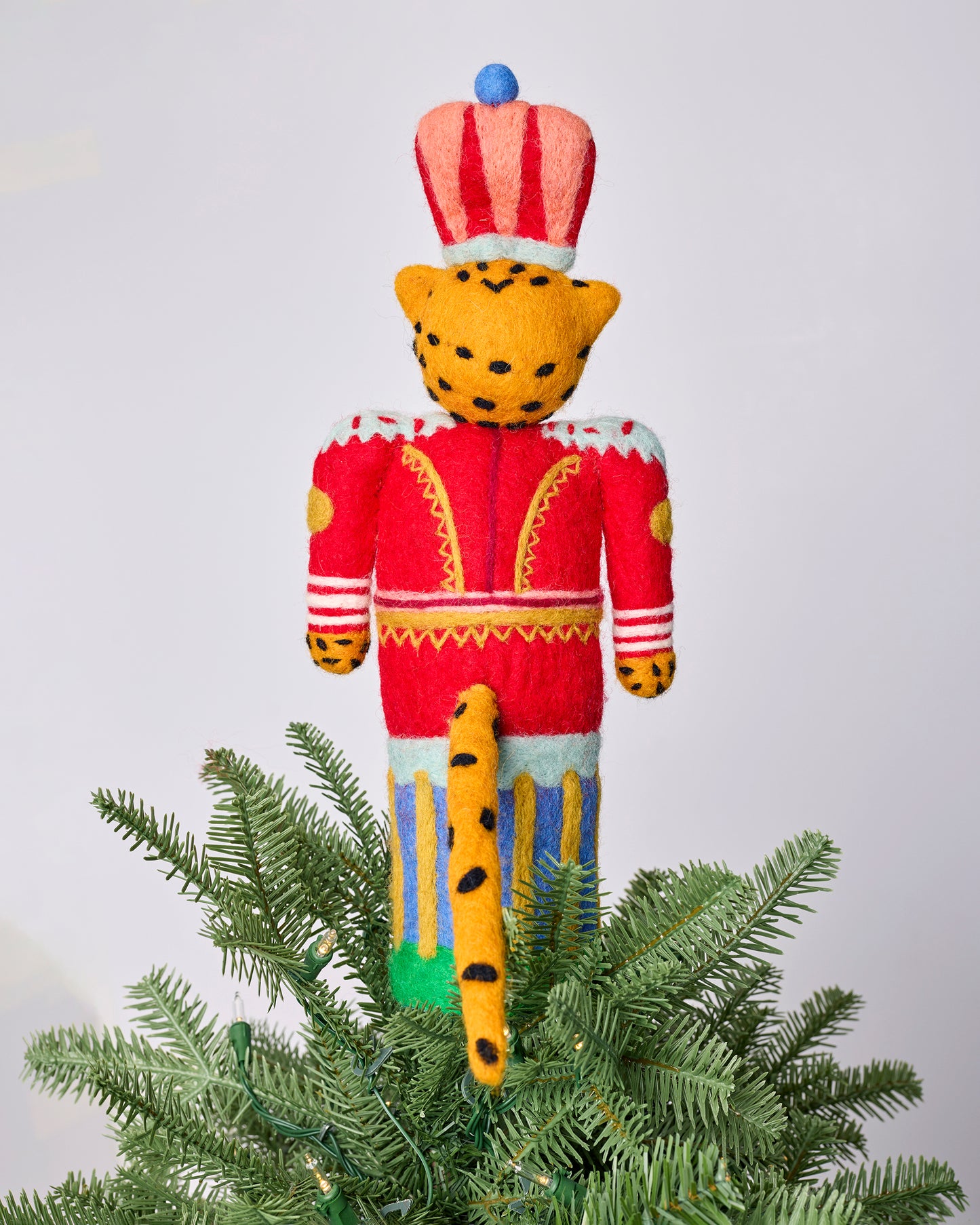 Leopard Nutcracker - French Knot X PF Tree Topper - Multi - Printfresh