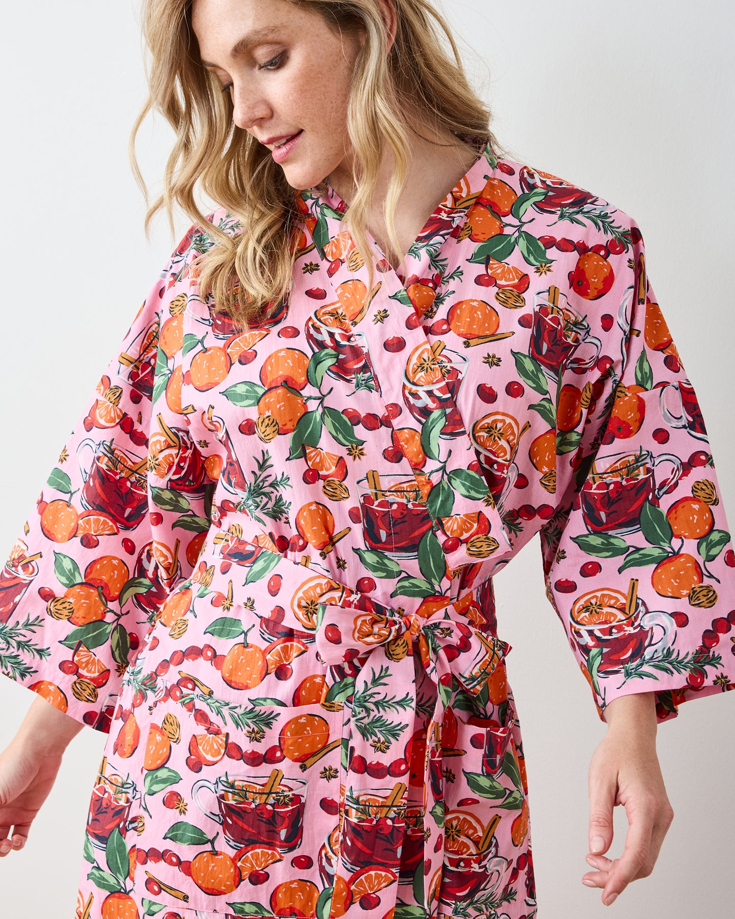 Mulled Wine - Long Robe - Pink Tinsel - Printfresh