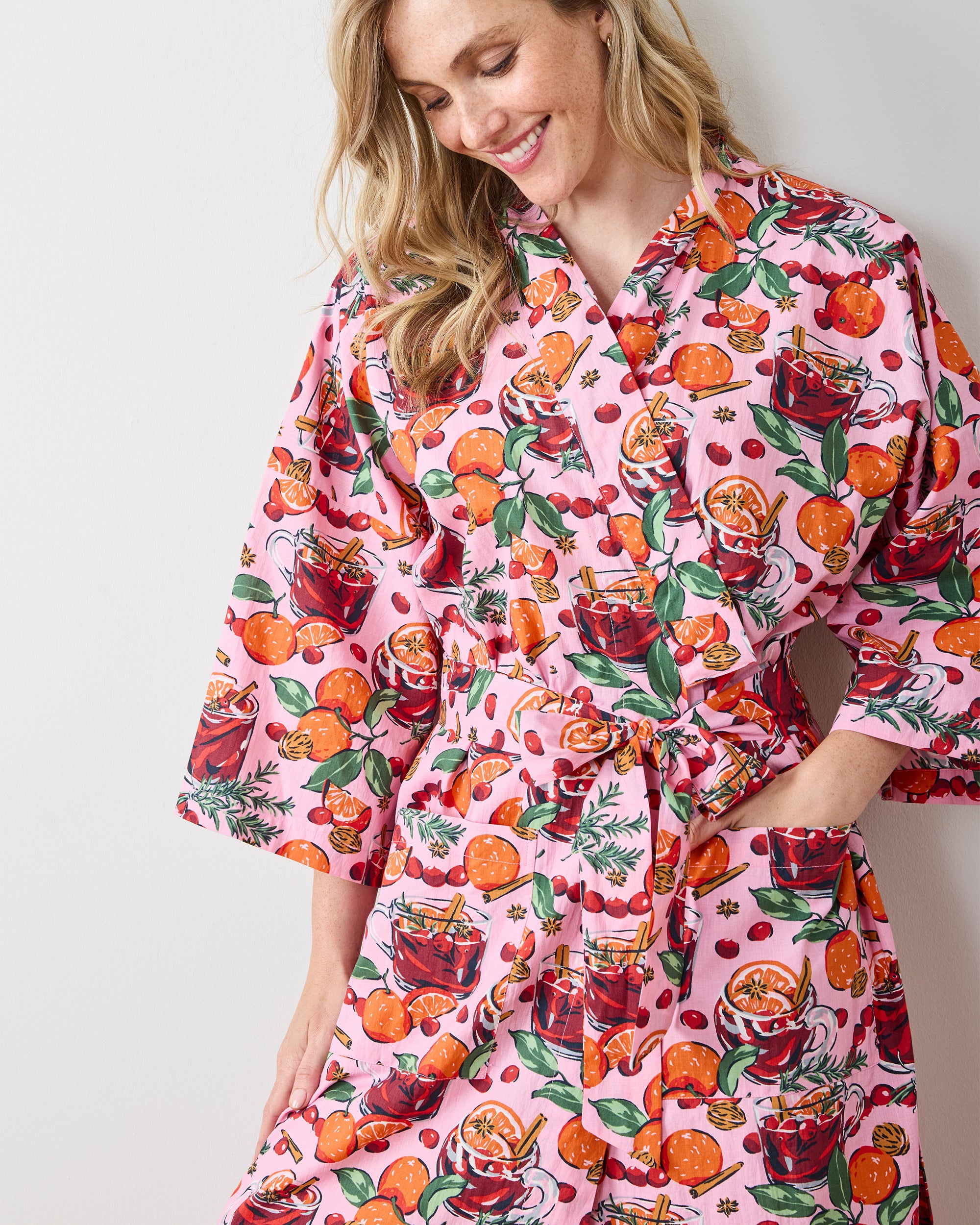 Mulled Wine - Long Robe - Pink Tinsel – Printfresh