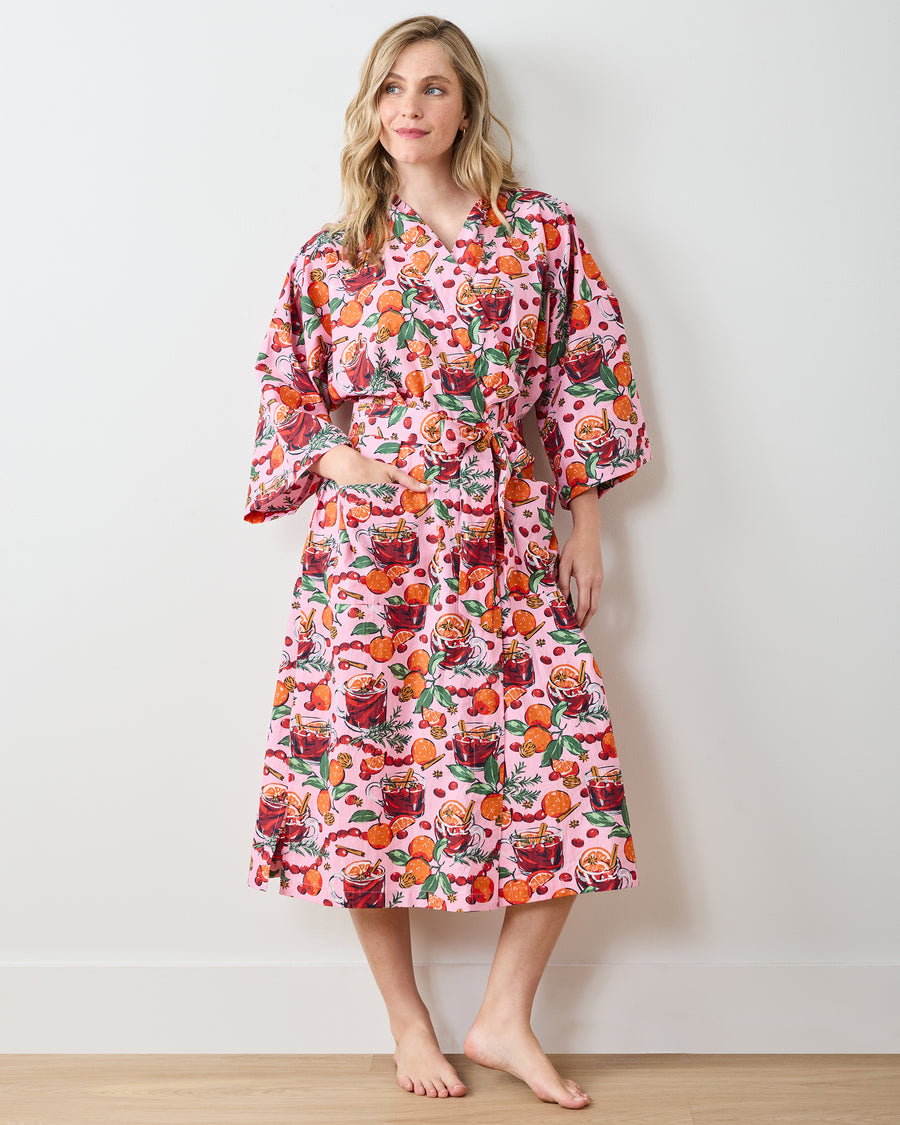 Mulled Wine - Long Robe - Pink Tinsel - Printfresh