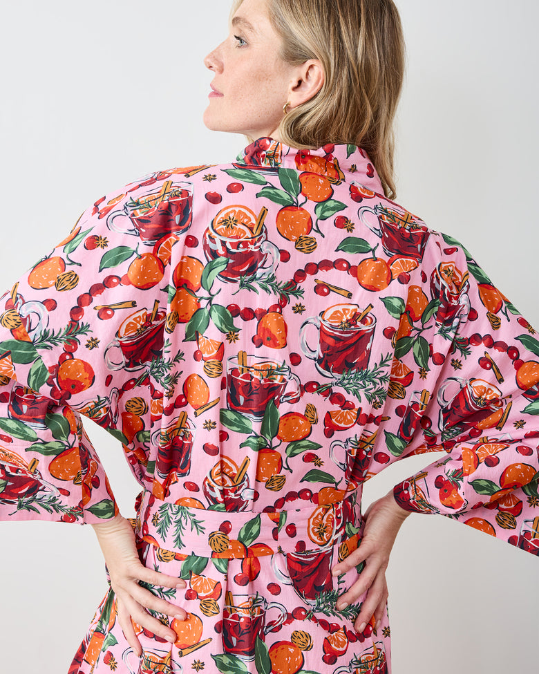 Mulled Wine - Long Robe - Pink Tinsel - Printfresh
