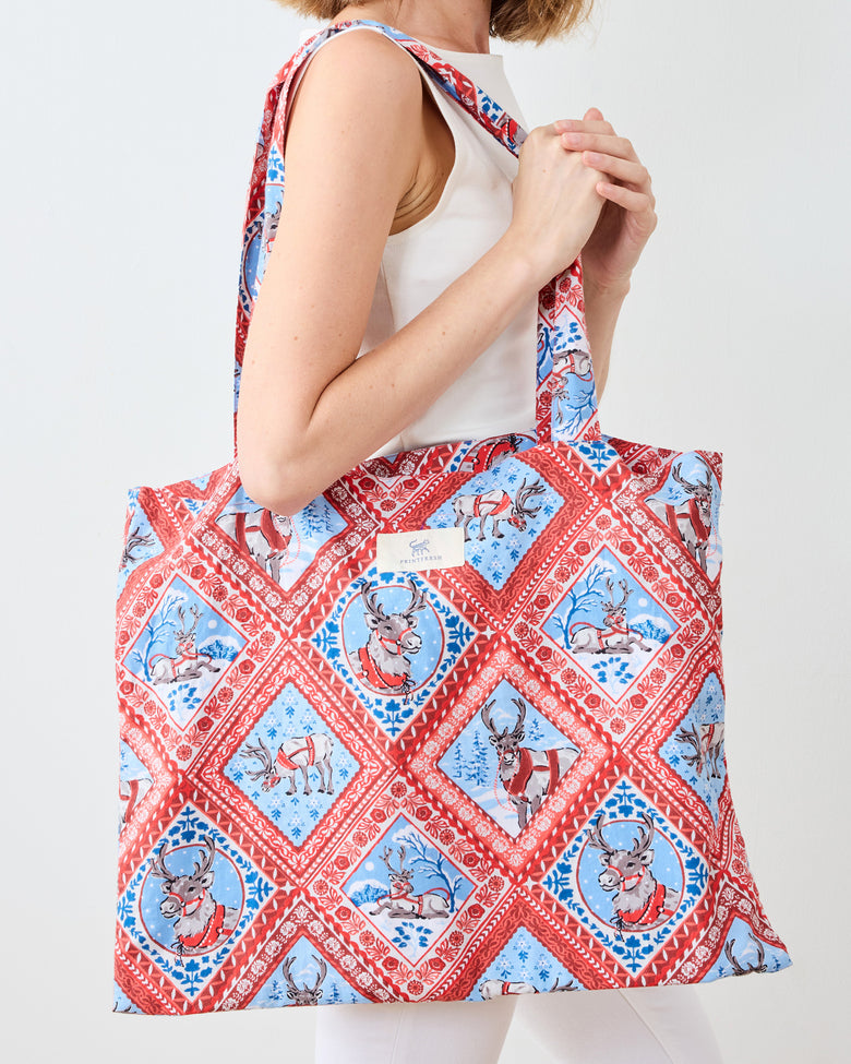 Reindeer Games - Go To Tote - Red Sleigh - Printfresh