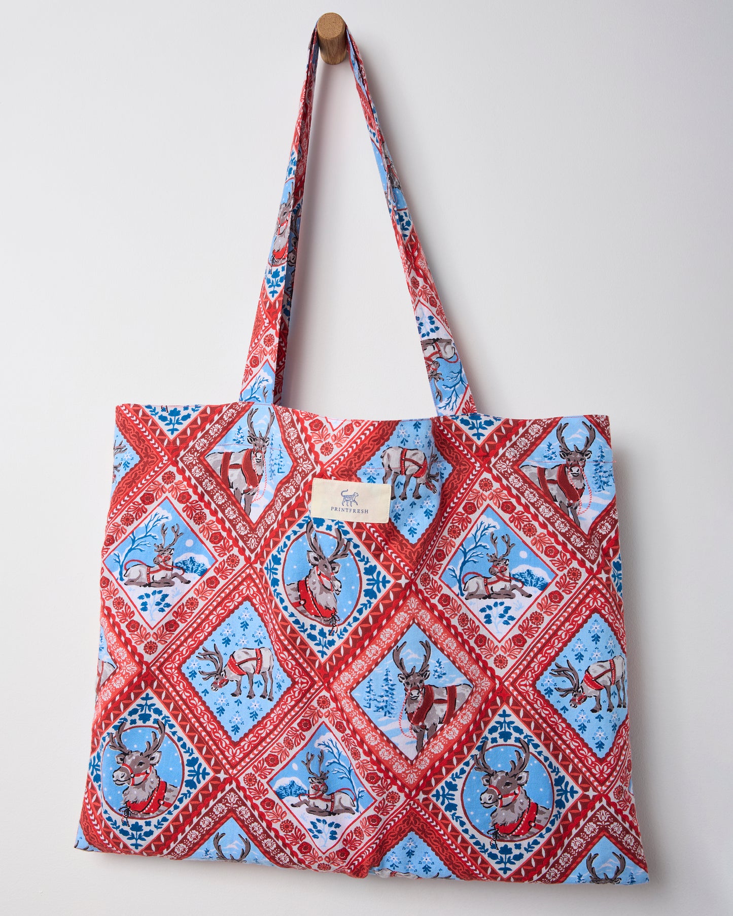 Reindeer Games - Go To Tote - Red Sleigh - Printfresh