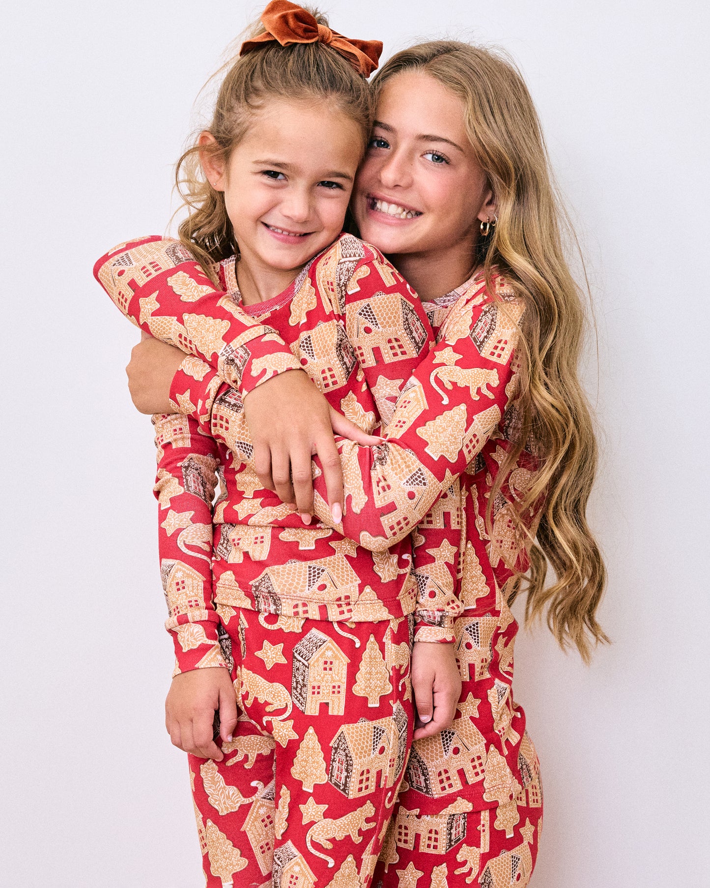 Gingerbread Party - Kids Snug Fit PJ Set - Ruby - Printfresh