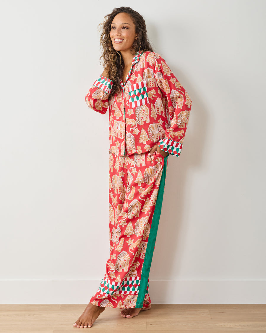 Gingerbread Party - Eco Satin Rittenhouse Set - Ruby - Printfresh