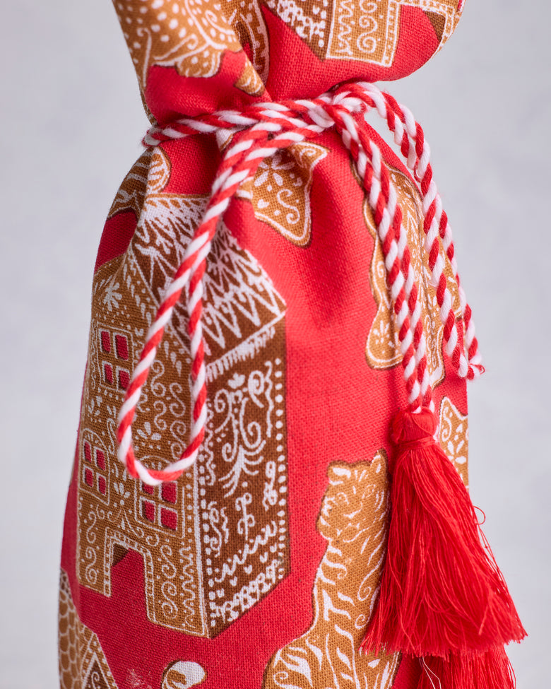 Gingerbread Party - Wine Bag - Ruby - Printfresh
