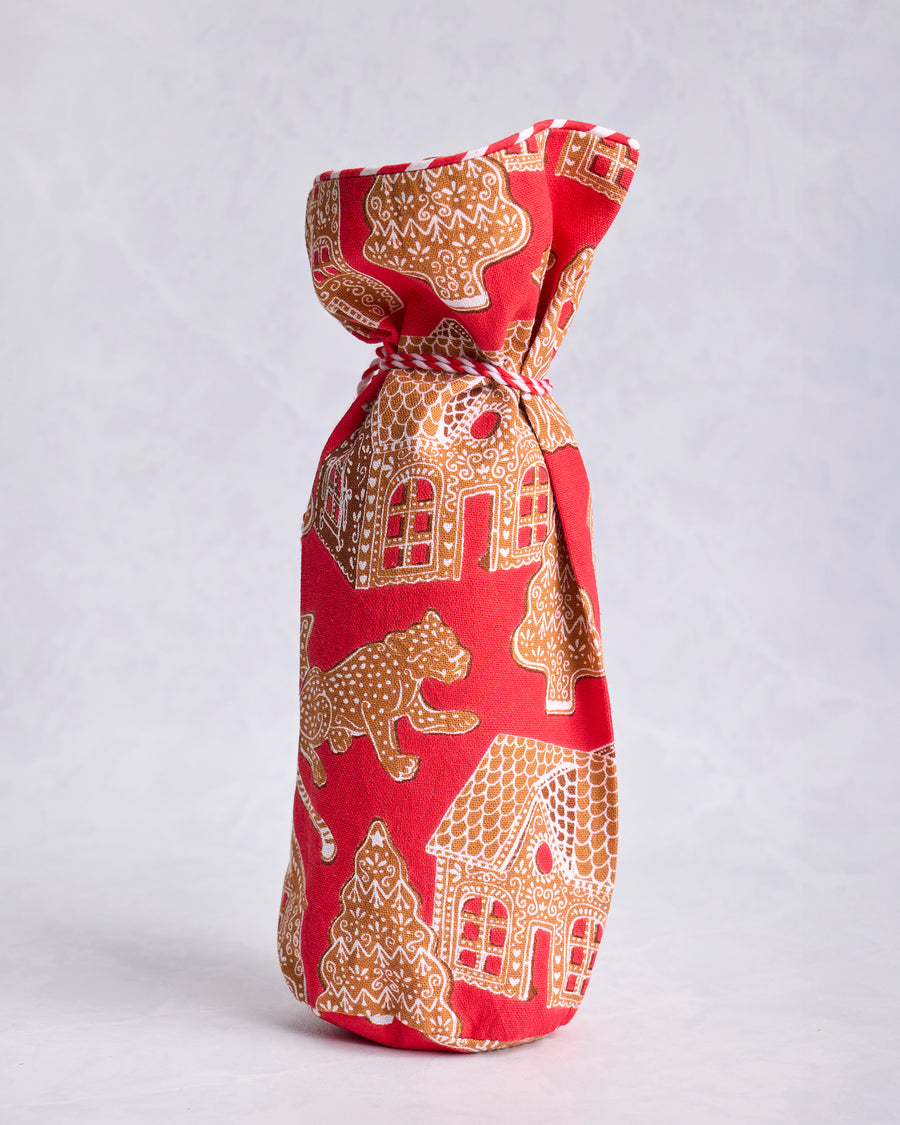 Gingerbread Party - Wine Bag - Ruby - Printfresh