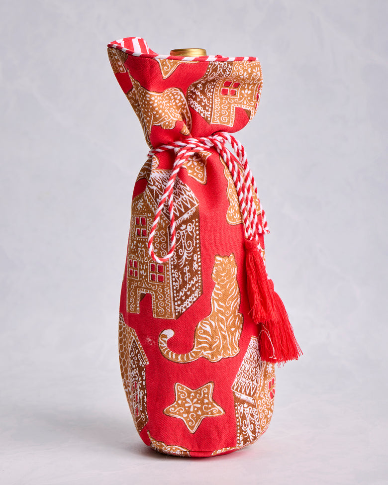 Gingerbread Party - Wine Bag - Ruby - Printfresh