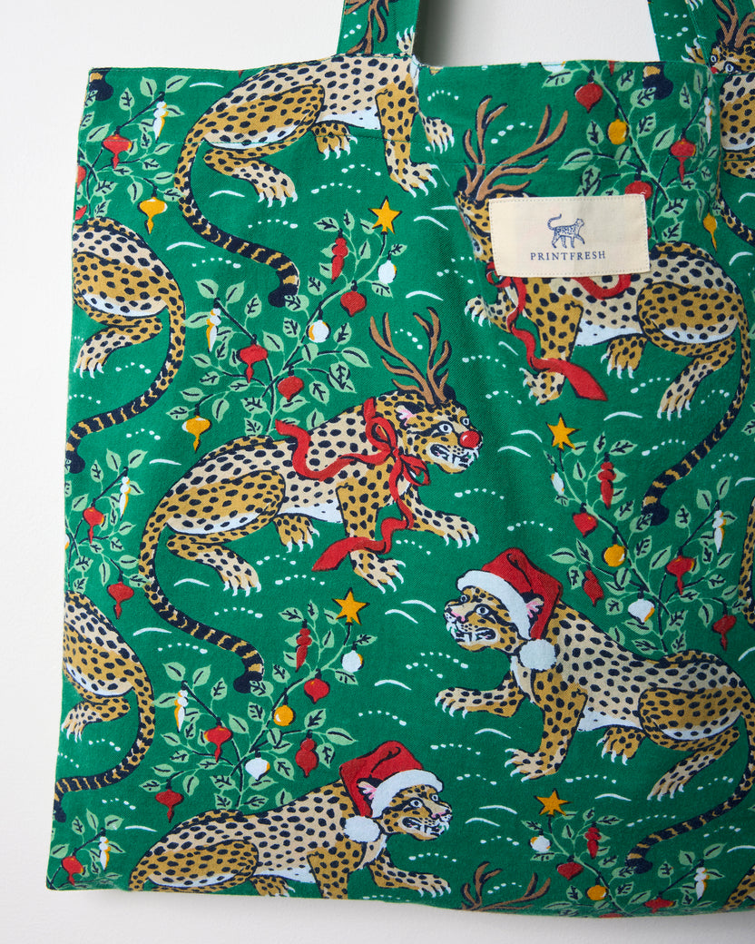 Very Merry Bagheera -  Go To Tote - Mistletoe - Printfresh