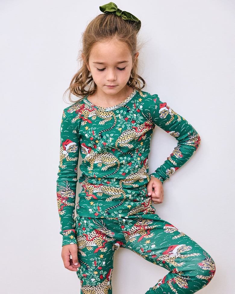 Very Merry Bagheera - Kids Snug Fit PJ Set - Mistletoe - Printfresh