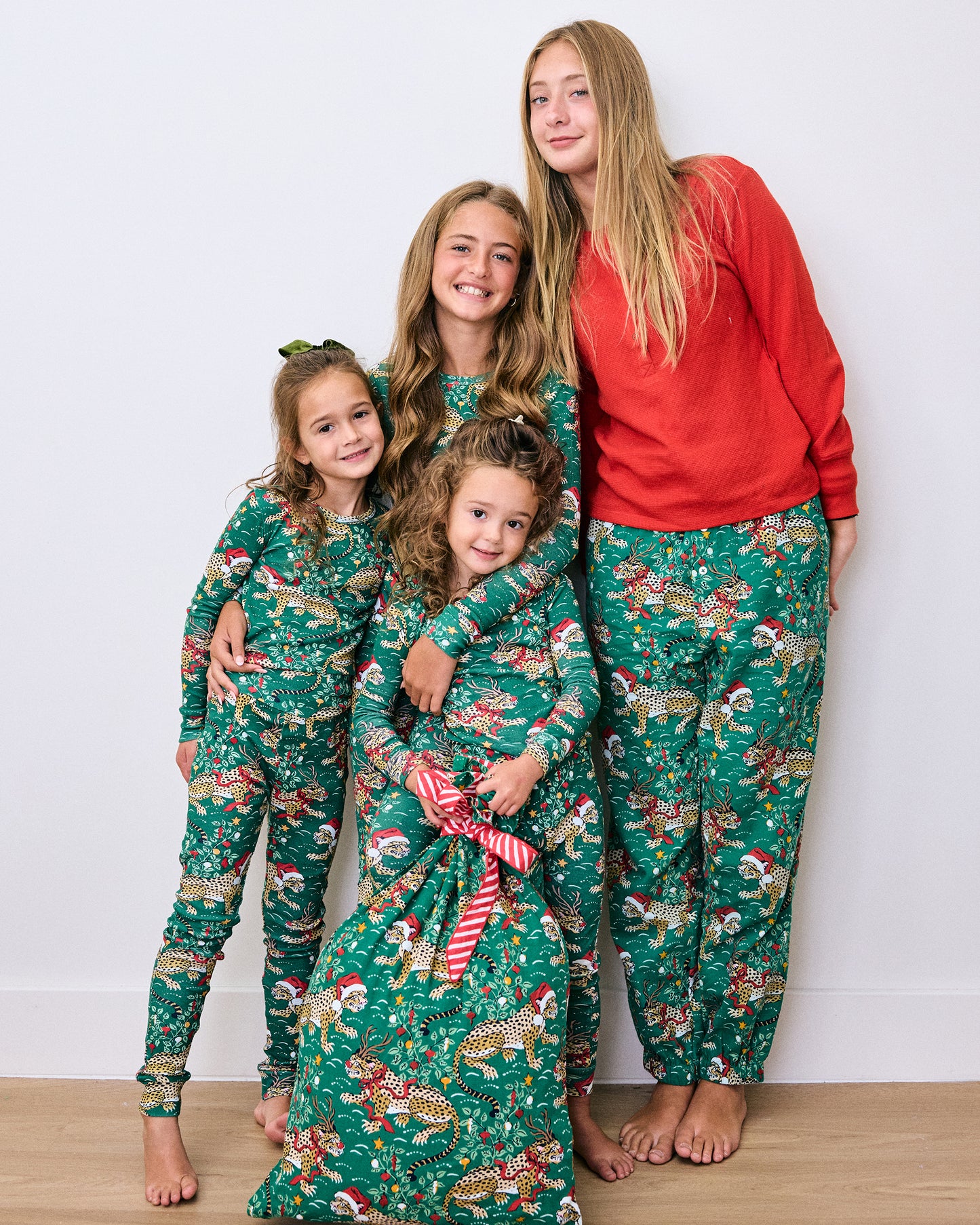 Very Merry Bagheera - Lightweight Flannel Joggers - Mistletoe - Printfresh