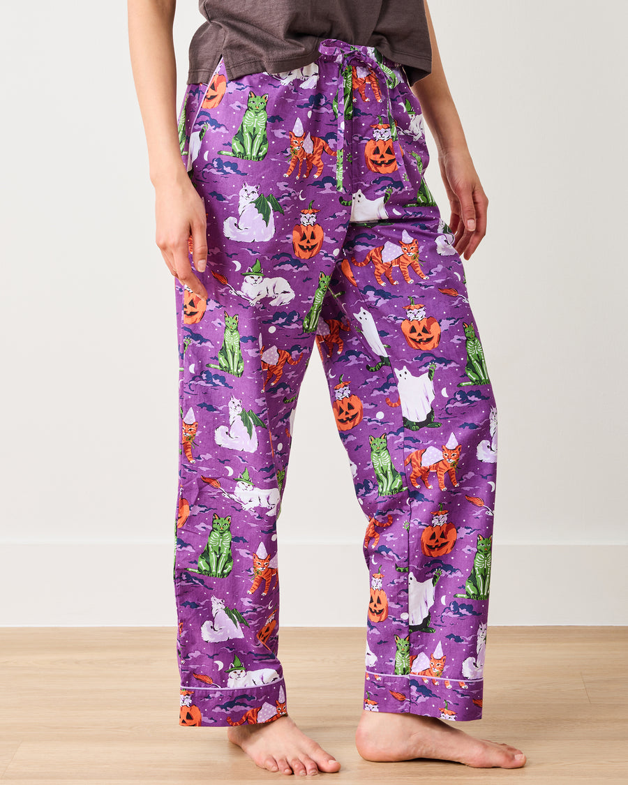Halloween House Cats - PJ Pants - Purple Tonic - Printfresh