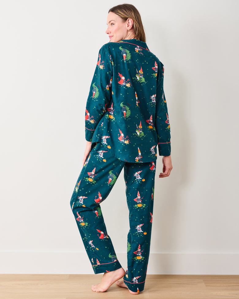 Mischief Night - Lightweight Flannel Long PJ Set - Nightfall Blue - Printfresh