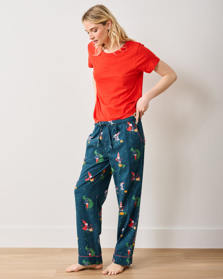 Mischief Night - Tall Lightweight Flannel PJ Pants - Nightfall Blue - Printfresh