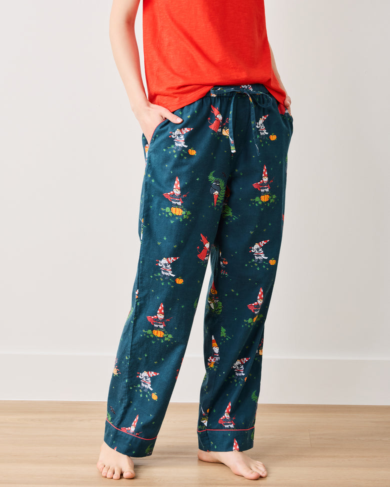 Mischief Night - Tall Lightweight Flannel PJ Pants - Nightfall Blue - Printfresh