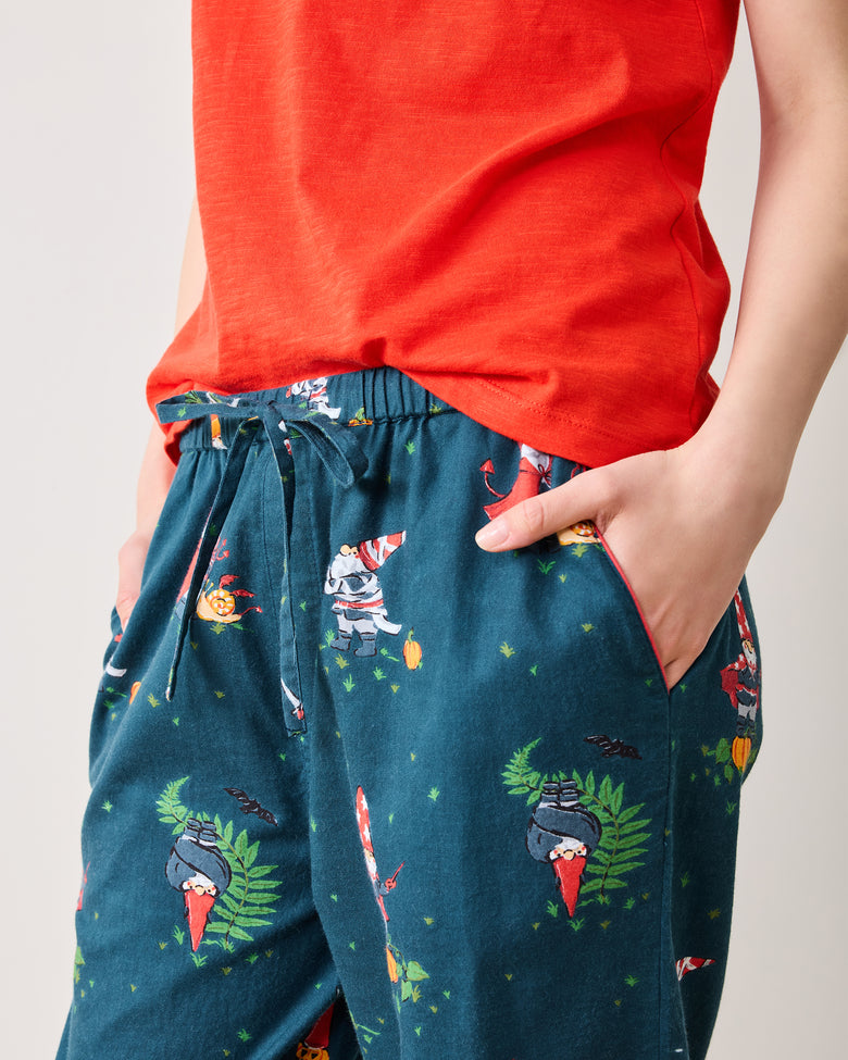 Mischief Night - Lightweight Flannel PJ Pants - Nightfall Blue - Printfresh