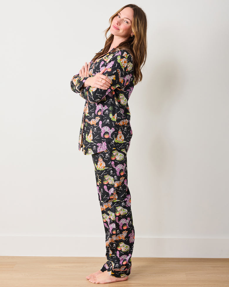 Monster Mash - Petite Long PJ Set - Haunted House - Printfresh