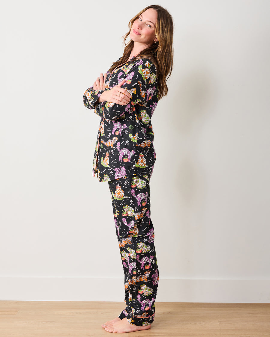 Monster Mash - Petite Long PJ Set - Haunted House - Printfresh
