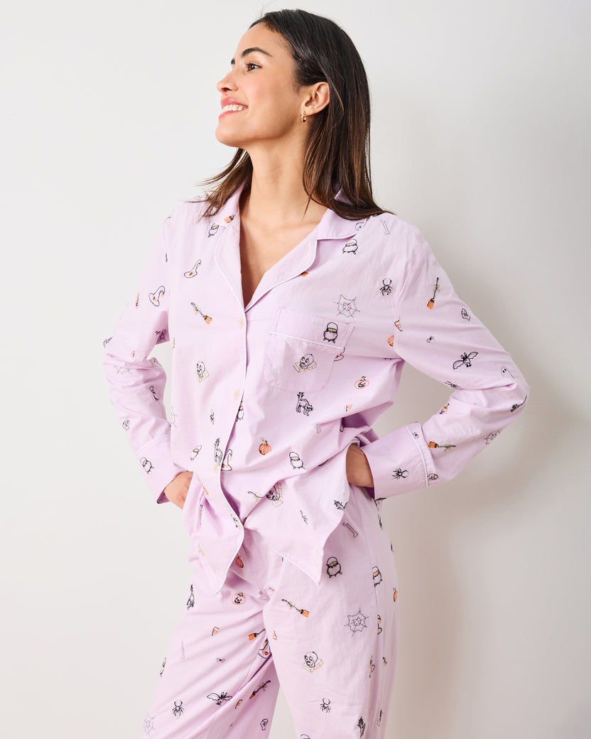 October Traditions - Long PJ Set - Purple Spell - Printfresh