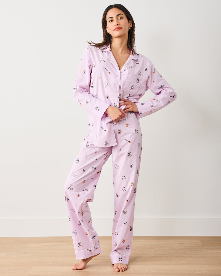 October Traditions - Long PJ Set - Purple Spell - Printfresh