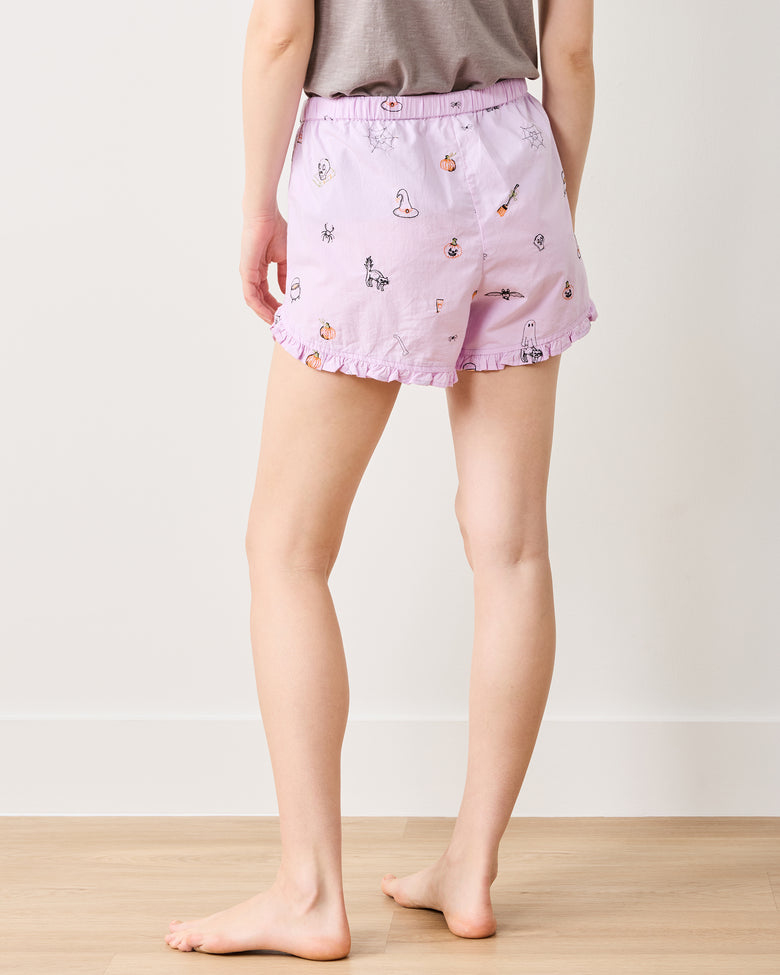 October Traditions - Ruffle Shorts - Purple Spell - Printfresh