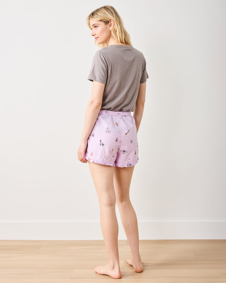 October Traditions - Ruffle Shorts - Purple Spell - Printfresh