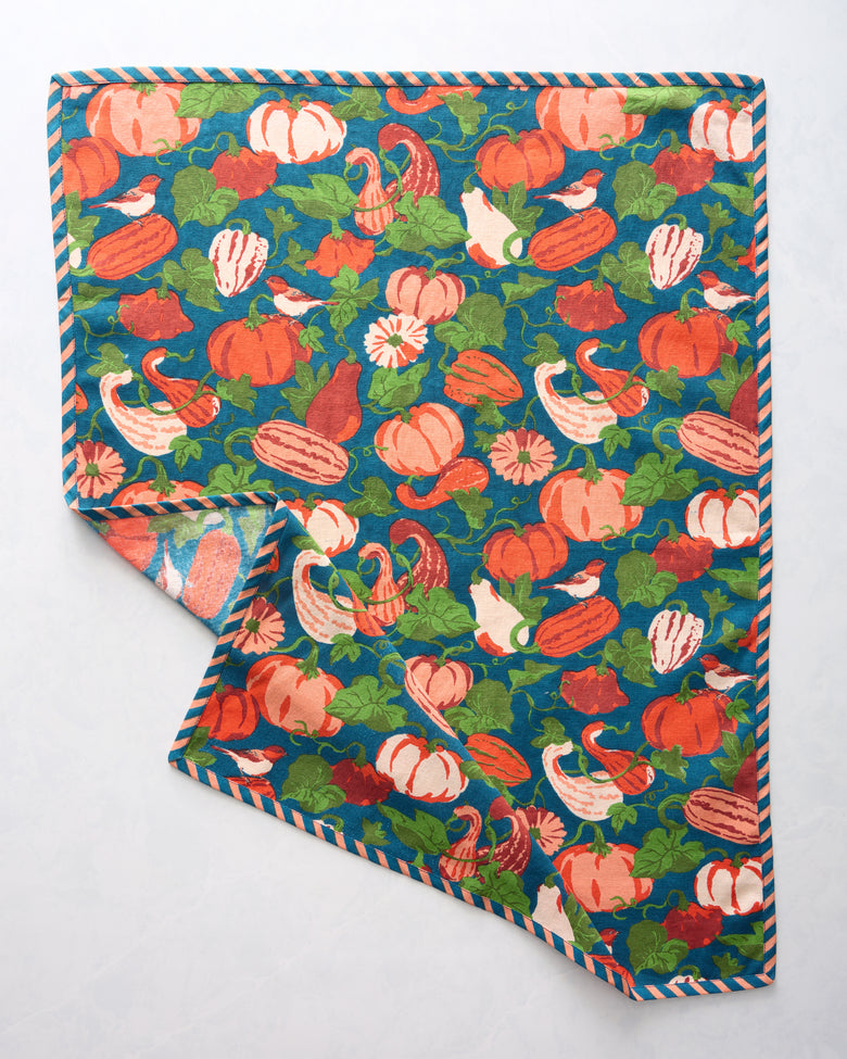 Pumpkin - Tea Towels Set Of 2 - Midnight Harvest - Printfresh