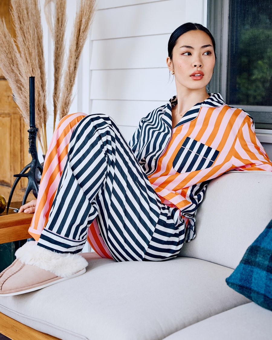 Showtime Stripes - Tall Long PJ Set - Skeleton Candy - Printfresh