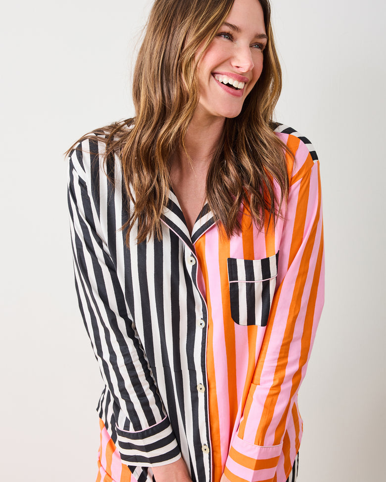 Showtime Stripes - Long PJ Set - Skeleton Candy - Printfresh