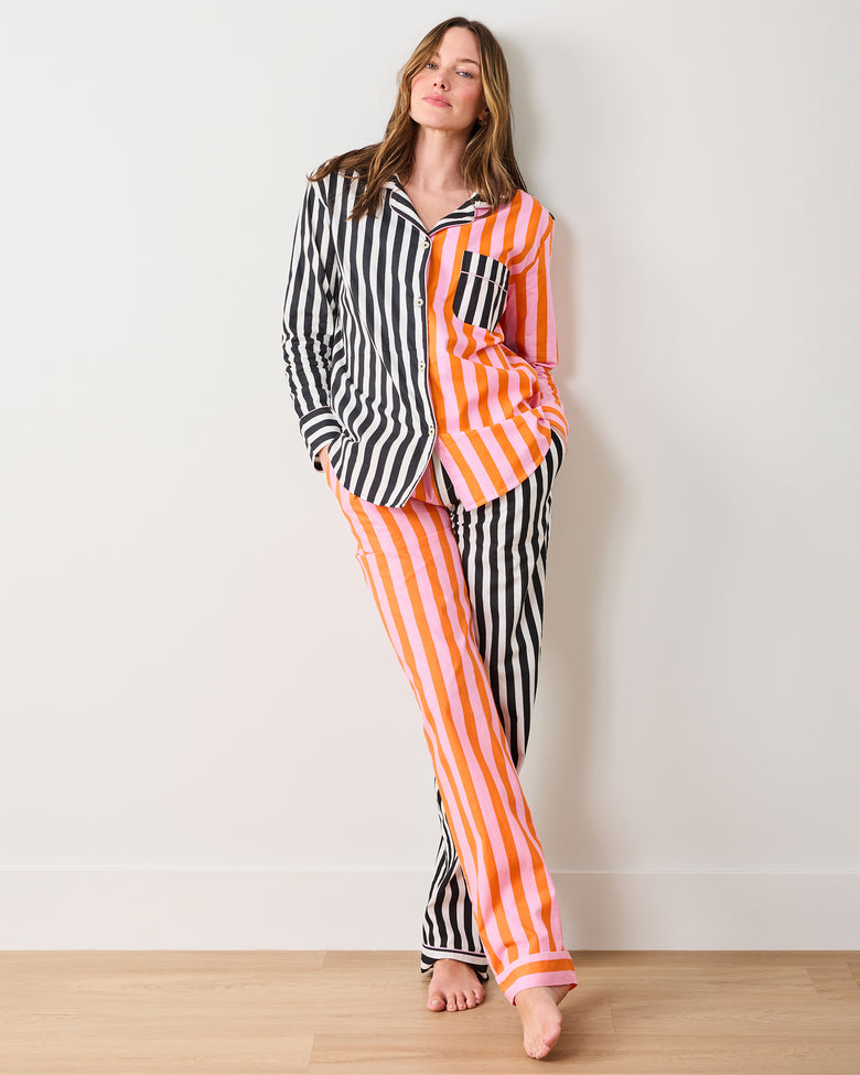 Showtime Stripes - Long PJ Set - Skeleton Candy - Printfresh