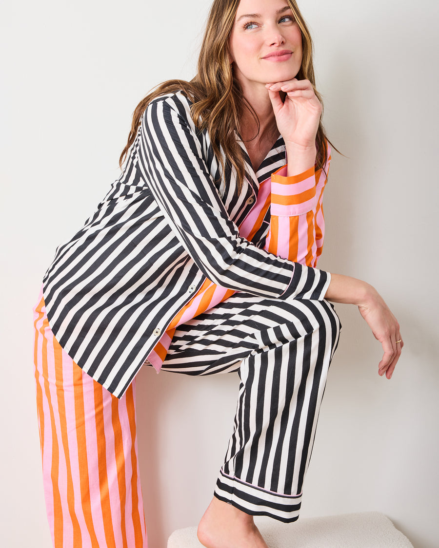Showtime Stripes - Tall Long PJ Set - Skeleton Candy - Printfresh