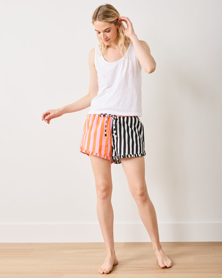 Showtime Stripes - Ruffle Shorts - Skeleton Candy - Printfresh