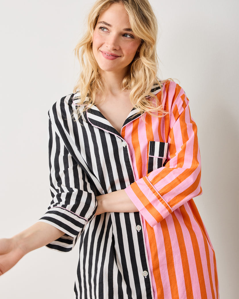 Showtime Stripes - Sleep Shirt - Skeleton Candy - Printfresh