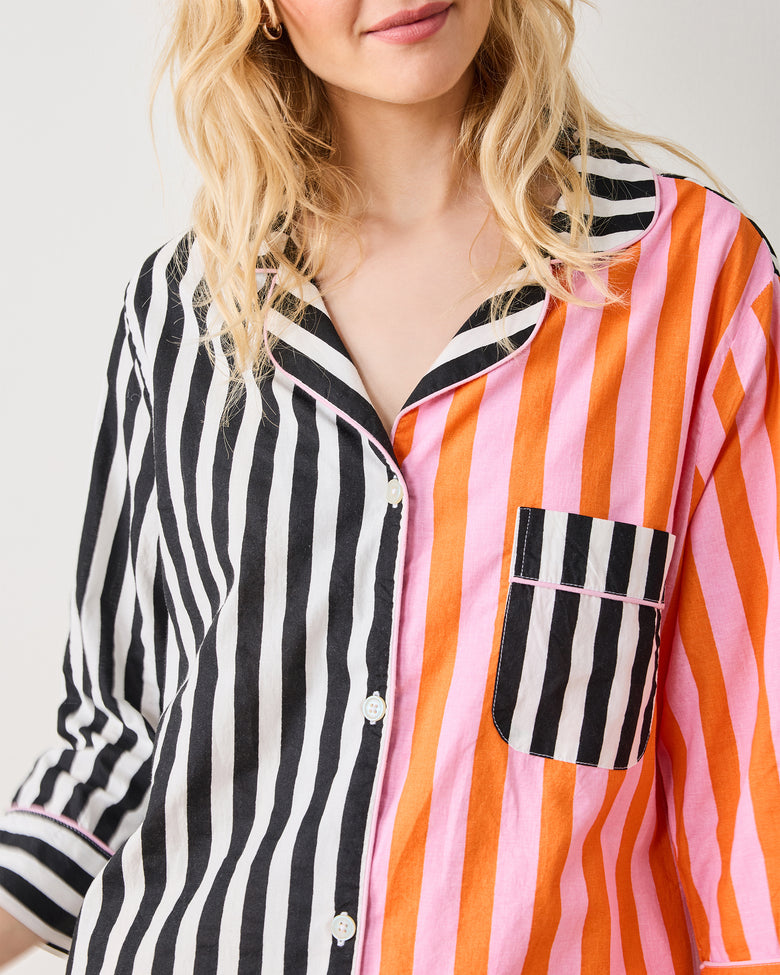 Showtime Stripes - Sleep Shirt - Skeleton Candy - Printfresh
