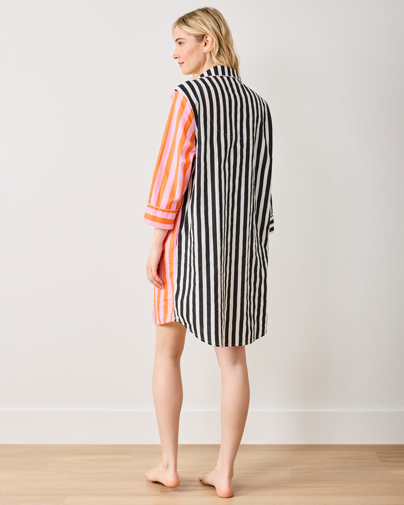 Showtime Stripes - Sleep Shirt - Skeleton Candy - Printfresh