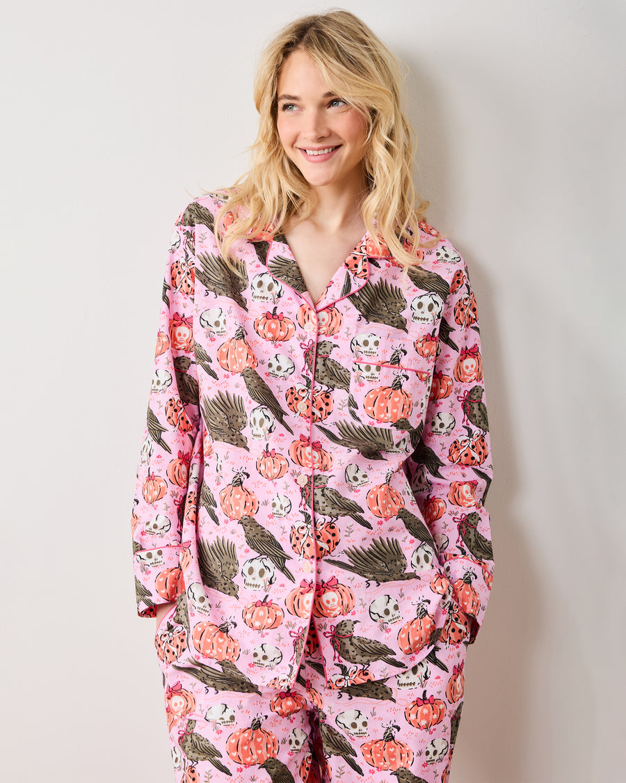 Sleepy Hollow - Long PJ Set - Nevermore Pink - Printfresh