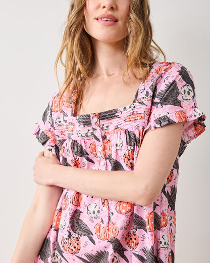 Sleepy Hollow - Pintuck Nightgown - Nevermore Pink - Printfresh