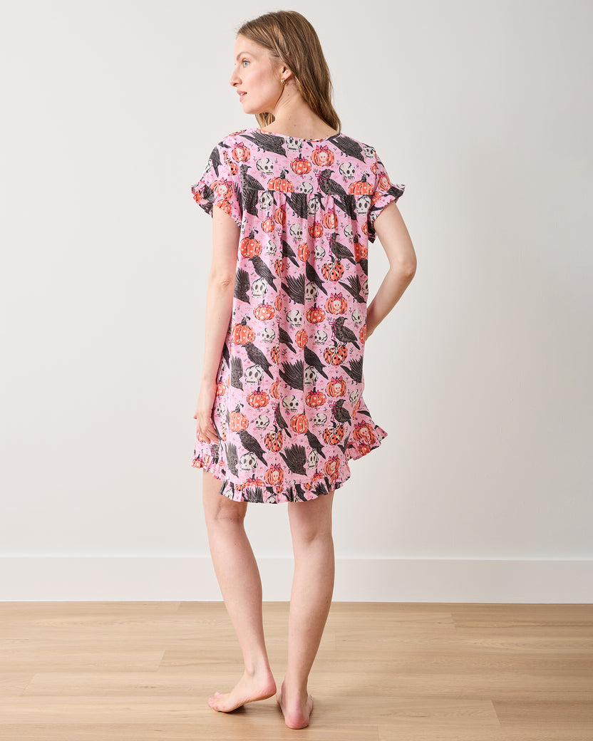 Sleepy Hollow - Pintuck Nightgown - Nevermore Pink - Printfresh