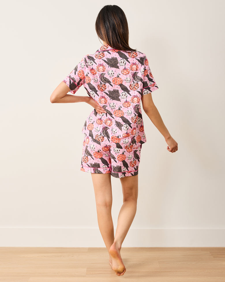 Sleepy Hollow - Short PJ Set - Nevermore Pink - Printfresh