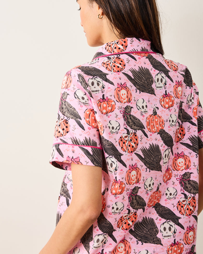 Sleepy Hollow - Short PJ Set - Nevermore Pink - Printfresh