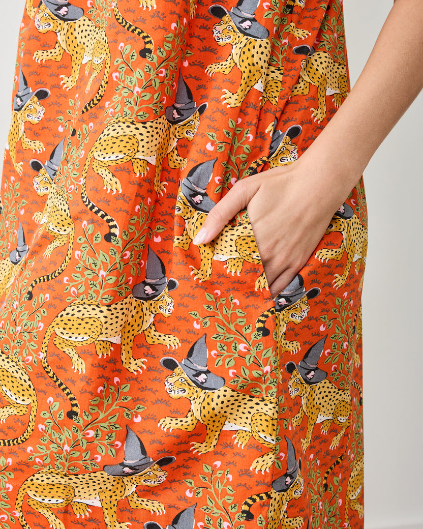 Witchy Bagheera - Cami Nightgown - Pumpkin Spice - Printfresh