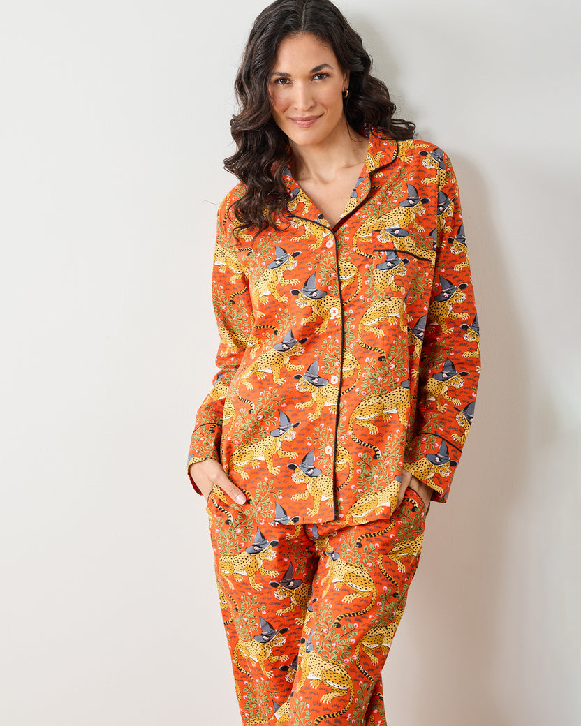 Witchy Bagheera - Long PJ Set - Pumpkin Spice - Printfresh